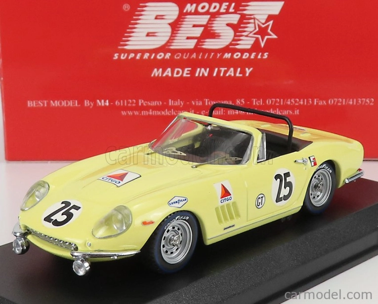 Best-model Ferrari 275 Gtb/4 Spider N 25 12h Sebring 1967 R.mccluggage - F.windridge 1:43 Žlutá