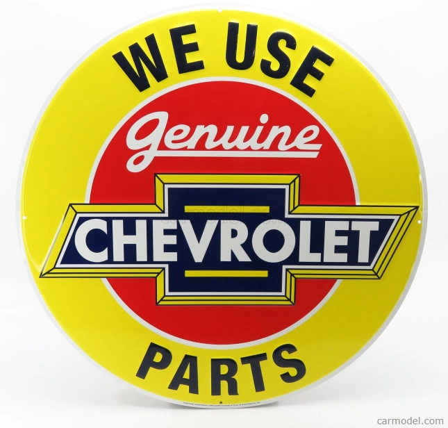 Edicola Accessories Metal Round Plate - Chevrolet Genuine Parts 1:1 Žlutá Červená Modrá