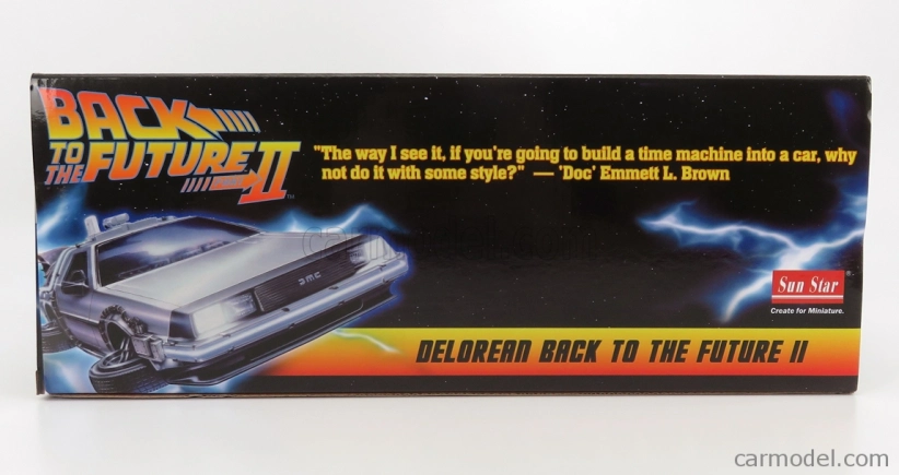 Sun-star De lorean Time Machine - Back To The Future 2 - Ritorno Al Futuro 2 1:18 Silver