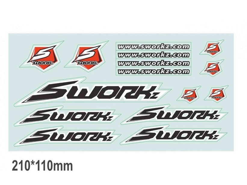 SWORKz originál logo nálepky, 2 ks,