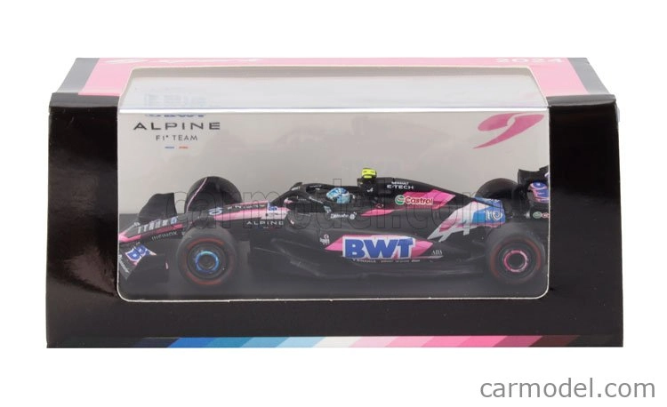 Spark-model Alpine F1 A524 Team Bwt Alpine N 10 Sezóna 2024 Pierre Gasly 1:64 Čierna Modrá Ružová