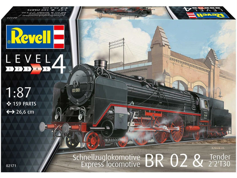 Revell lokomotíva BR 02 s tendrom 2'2'T30 (1:87)