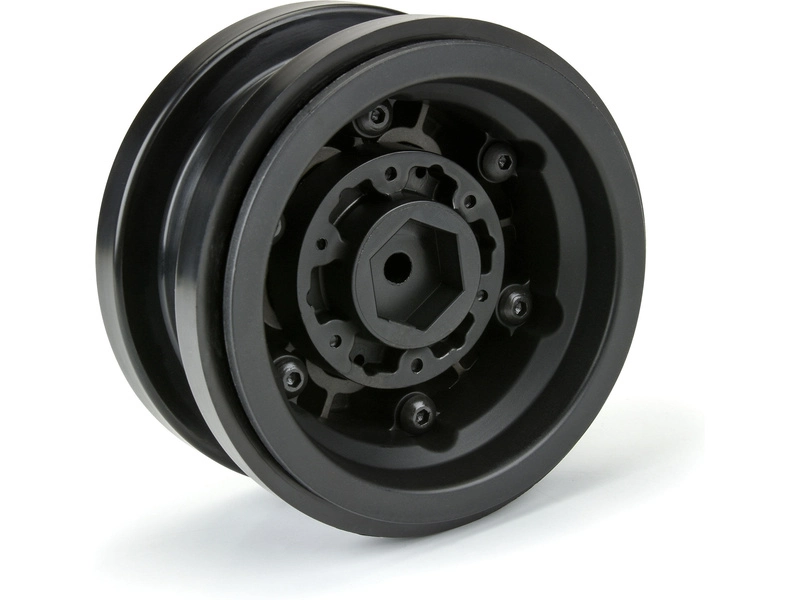 Pro-Line disk 2.9" Black Rhino Armory Gunmetal Aluminum Dual Offset (+5/+10): Axial SCX6