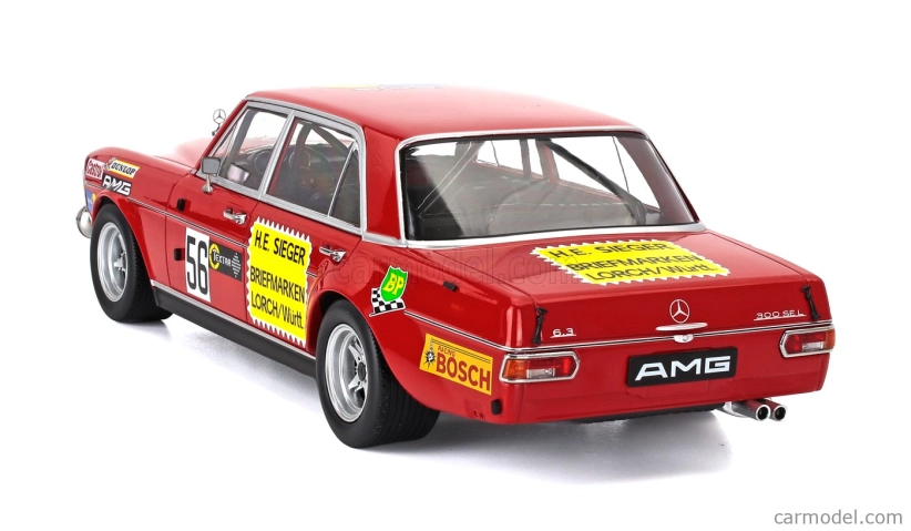 Werk83 Mercedes benz 300 Sel 6.8 Amg N 56 200 Miles Nuremberg 1972 Hans Heyer 1:18 Red