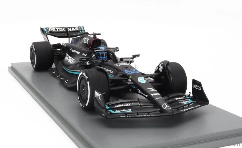 Spark-model Mercedes gp F1 W14 Team Mercedes-amg Petronas Formula One N 63 Season 2023 George Russel 1:18 Matt Black