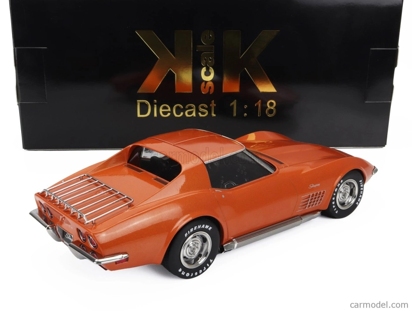 Chevrolet Corvette C3 1972 v mierke Kk - s odnímateľnou strechou 1:18 oranžová