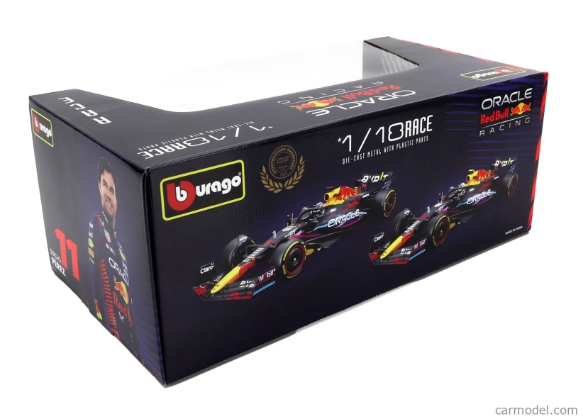 Bburago Red bull F1 Rb19 Team Oracle Red Bull Racing N 11 2nd Miami Gp 2023 Sergio Perez 1:18 Matt Blue