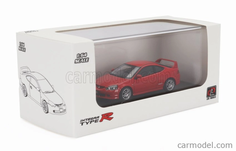 LCD model Honda Integra (dc5) Type R 2006 1:64 Červená