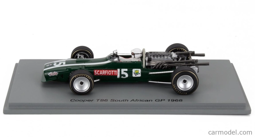 Spark-model Cooper F1 T86 N 15 South Africa Gp 1968 Ludovico Scarfiotti 1:43 Zelená Bílá