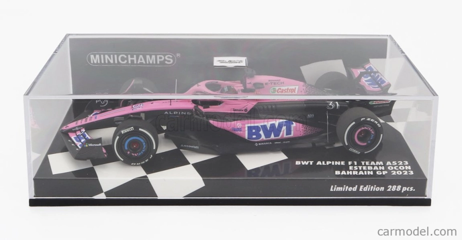 Minichamps Renault F1 A523 Team Bwt Alpine N 31 Sezóna 2023 Esteban Ocon 1:43 Modrá Ružová