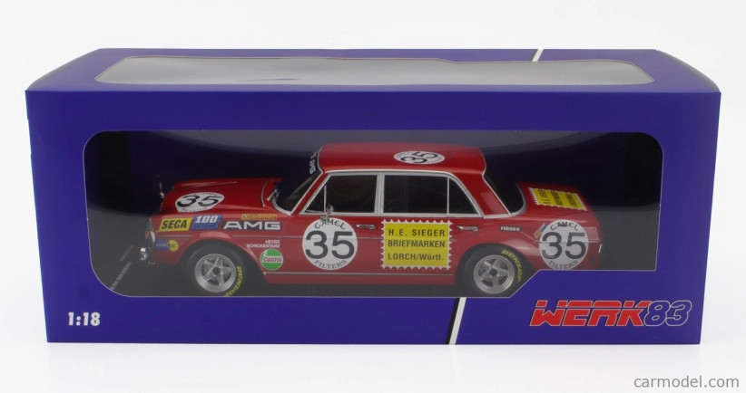 Werk83 Mercedes benz 300 Sel 6.8 Team Mercedes Amg N 35 2nd 24h Spa Francorchamps 1971 Hans Heyer - Clemens Schickentanz 1:18 Red