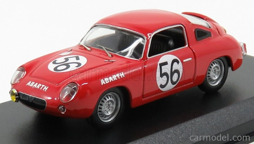 Najlepší model Fiat Abarth 700s N 56 24h Le Mans 1961 Bassi - Rigamonti 1:43 Red