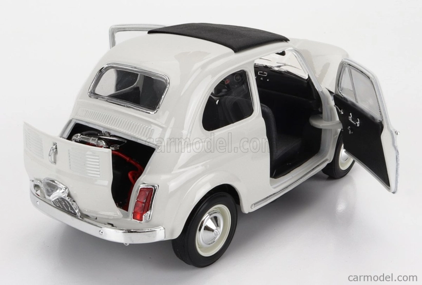 Bburago Fiat 500f Closed Roof 1965 1:16 biela