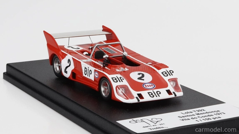 Trofeu Lola T292 N 2 Rally Vila Do Conde 1973 Santos Mendoza 1:43 Červená biela