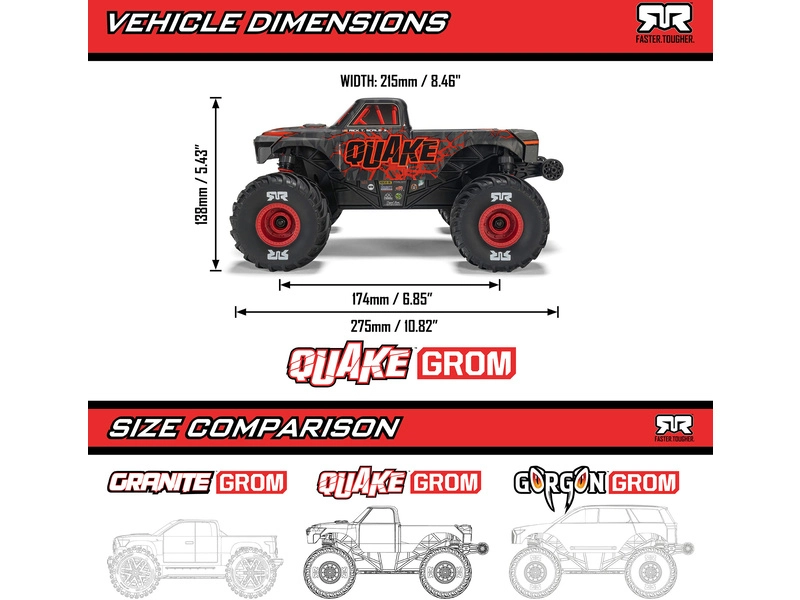 Arrma Quake Grom 1:16 4WD Smart RTR fialová