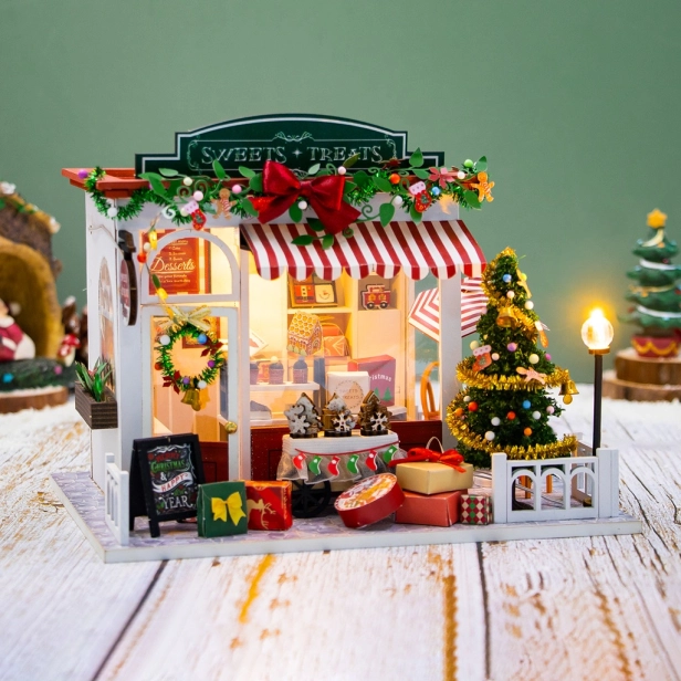 2Kids Toys miniatúrny domček Vianočný obchod s cukrovinkami
