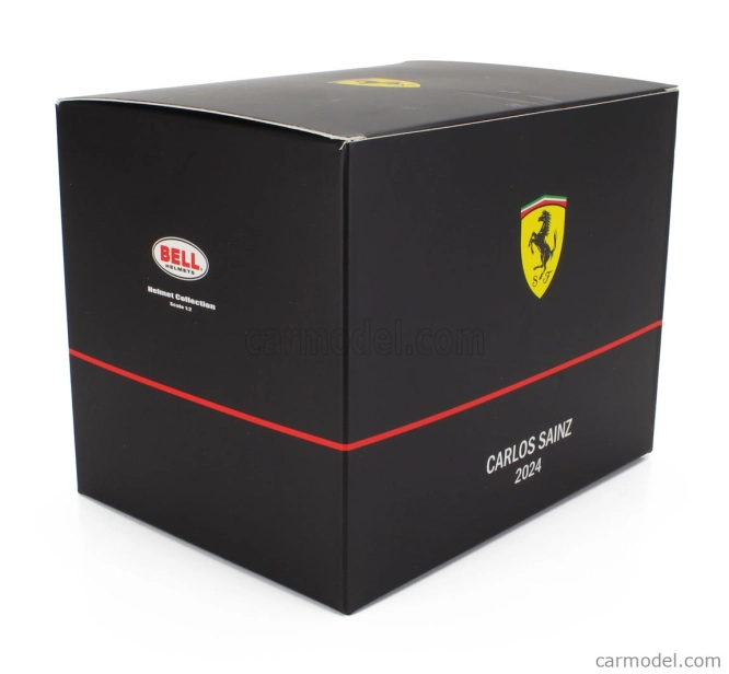 Mini prilba Bell prilba Casco prilba Casco prilba F1 Carlos Sainz Team Ferrari 2024 1:2 Red Black Yellow