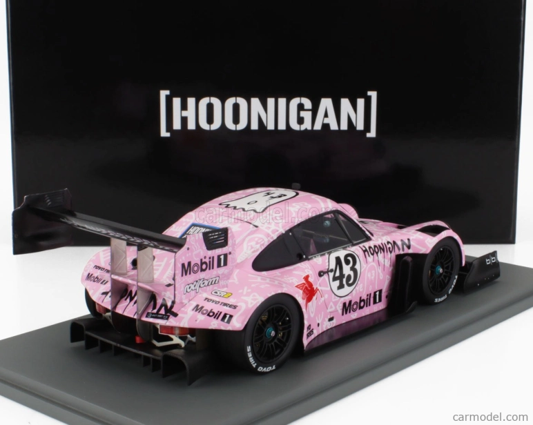 Spark-model Porsche 911 (912 Base) Hoonipigasus 1400hp N 43 Rally Pikes Peak Hill Climb 2022 Ken Block 1:18 Růžová Bílá Černá