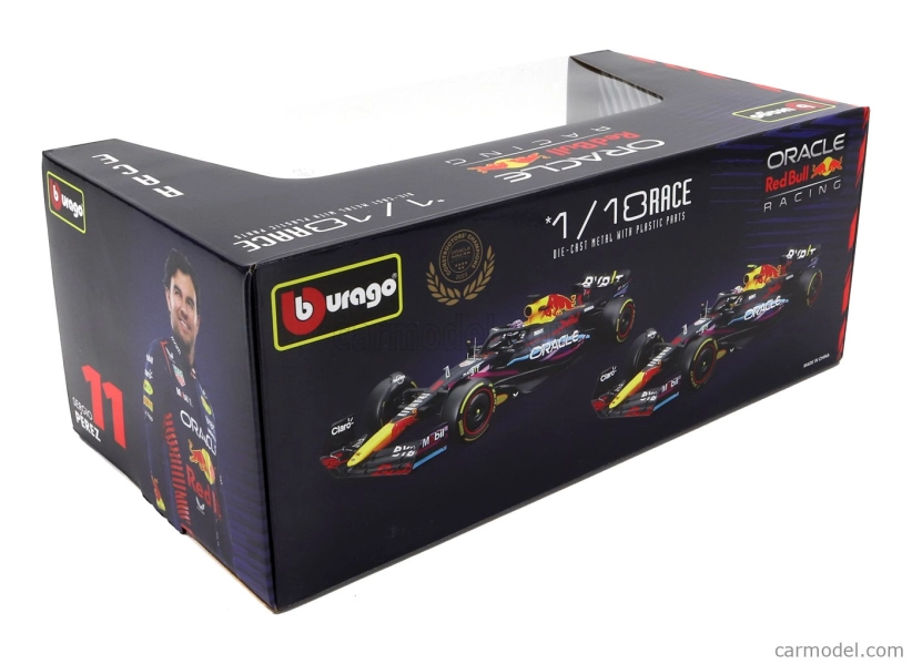 Bburago Red bull F1 Rb19 Team Oracle Red Bull Racing N 1 World Champion Winner Miami Gp 2023 Max Verstappen 1:18 Matt Blue