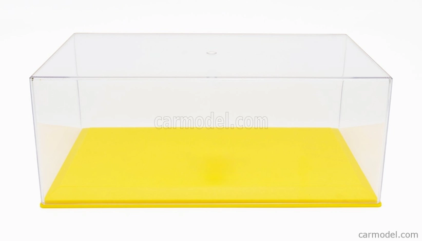 Vetrina zobrazovací box Vetrina zobrazovací box Box pre 1/18 Základňa v Plastica Gialla - plastová kožená základňa žltá - dĺžka cm 33,5 X šírka cm 17,3 X výška cm 13,0 (výška interiéru cm 11,0) 1:18 Plastový displej - žltý