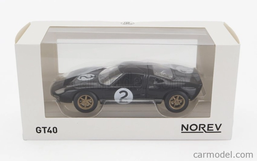 Norev Ford usa Gt40 Mkii 7.0l V8 Team Shelby American Inc. N 2 Winner 24h Le Mans 1966 B.mclaren - C.amon 1:43 Černá Stříbrná