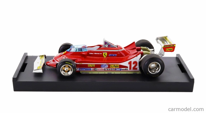 Brumm Ferrari F1 312t4 N 12 2nd Gp French Gp 1979 Gilles Villeneuve 1:43 Red