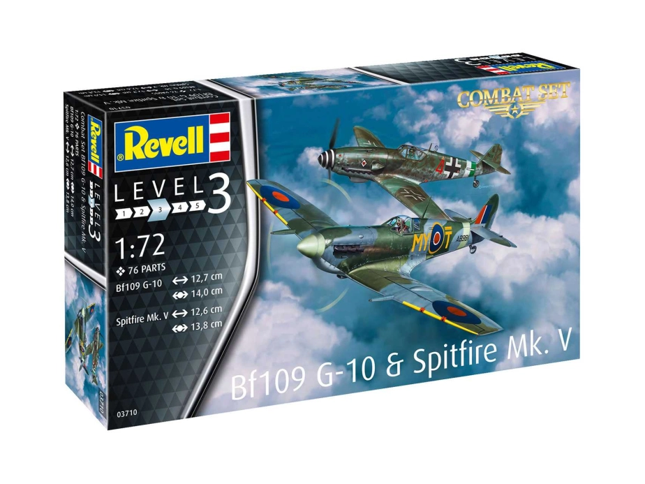 Revell Messerschmitt Bf109G-10, Spitfire Mk.V (1:72) (set)