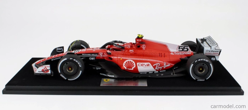 Looksmart Ferrari F1  Sf-23 Team Scuderia Ferrari N 55 Usa Las Vegas Gp 2023 Carlos Sainz 1:18 Červená Bílá Černá