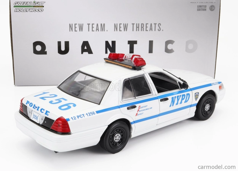 Greenlight Ford usa Crown Victoria Police Interceptor Atlanta Police 2009 - Baby Drive 1:24 biela