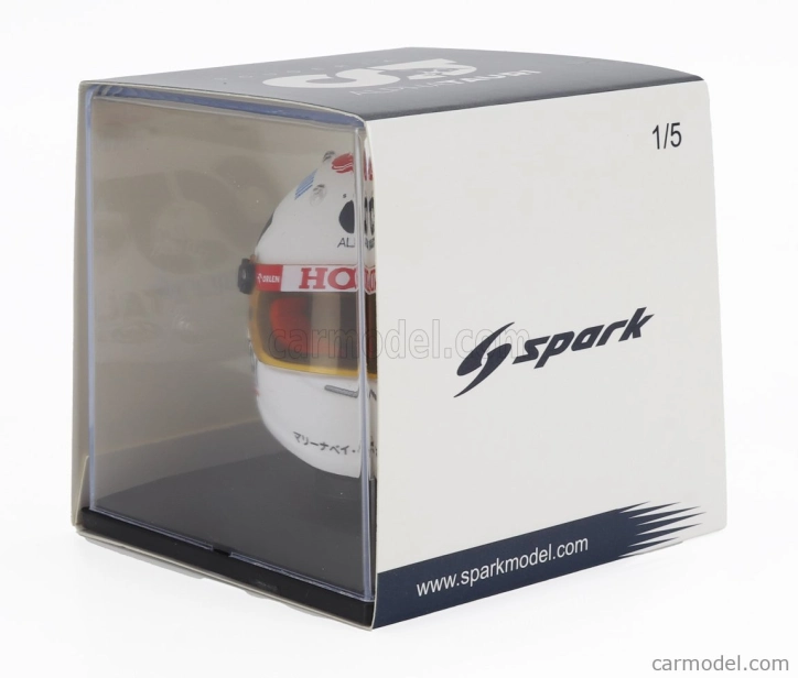 Spark-model Arai helmet F1 Casco Helmet At04 Team Alpha Tauri N 22 Japan Gp 2023 Yuki Tsunoda 1:5 Bílá