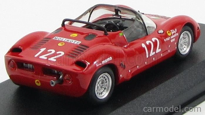 Best-model Fiat Abarth 1000 Spider N 122 Targa Florio 1969 Calascibetta - Ferlito 1:43 Red