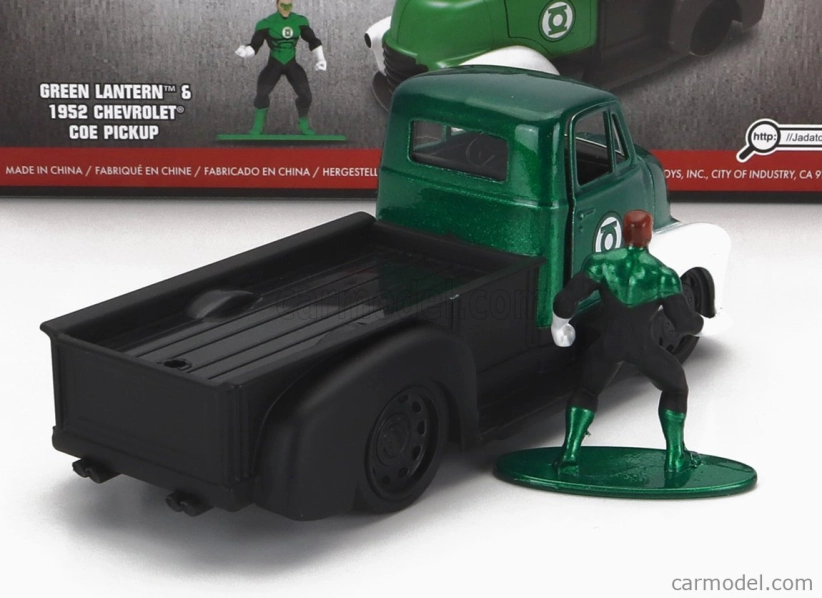 Jada Chevrolet Coe Truck With Green Lantern Figure 1952 1:32 Zelená Černá