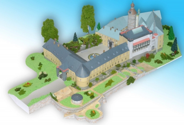 Zámok Zbiroh - papierový model 1:300