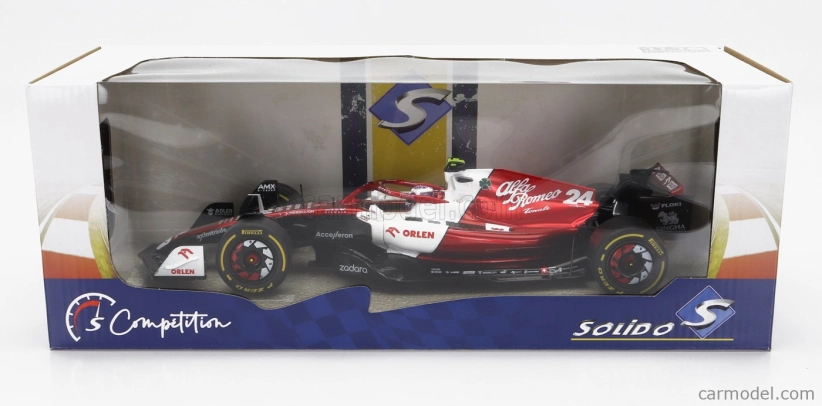 Solido Alfa romeo F1  C42 Team Orlen Racing N 24 Canada Gp 2022 Guanyu Zhou 1:18 Bílá Červená Met