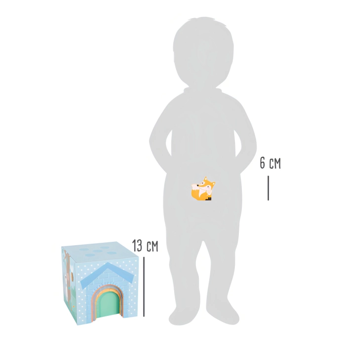 small foot Skládací věž pastelová se zvířátky - poškozený obal