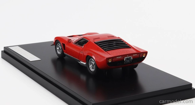 Modely v mierke Matrix Lamborghini Miura P400s Millechiodi 1969 1:43 Červená