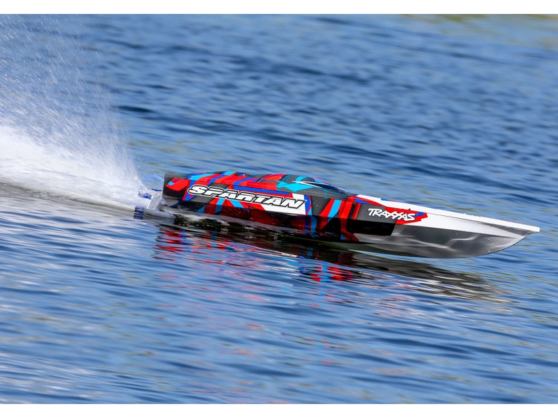 RC loď Traxxas Spartan TQi RTR, červená