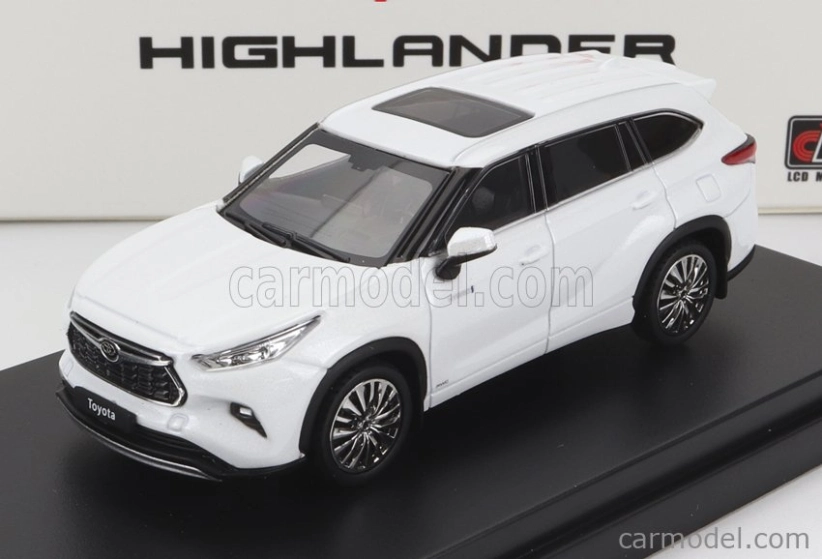 LCD model Toyota Highlander 2022 1:64 biely