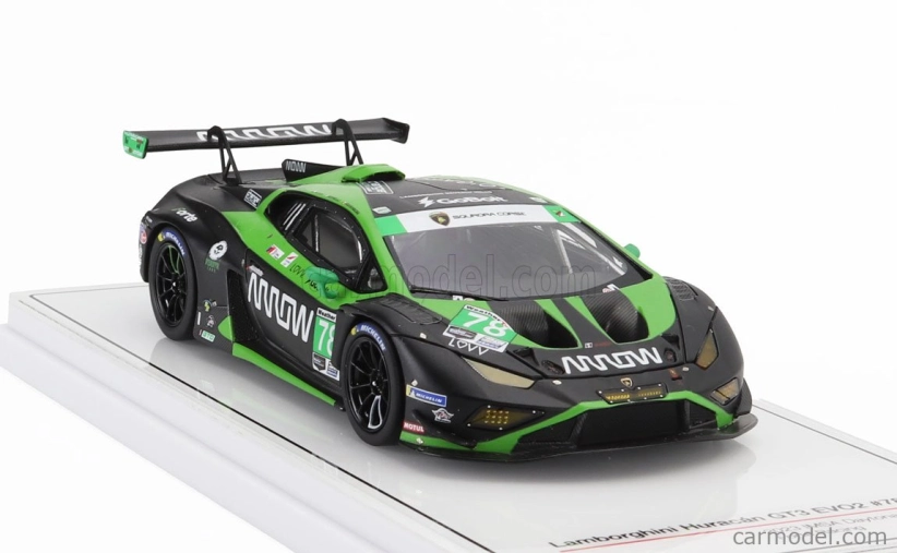 Truescale Lamborghini Huracan Gt3 Evo2 Team Forte Racing N 78 24h Daytona 2023 Marco Mapelli - Loris Spinelli - Benjamin Hites - Misha Goikhberg 1:43 Čierna zelená