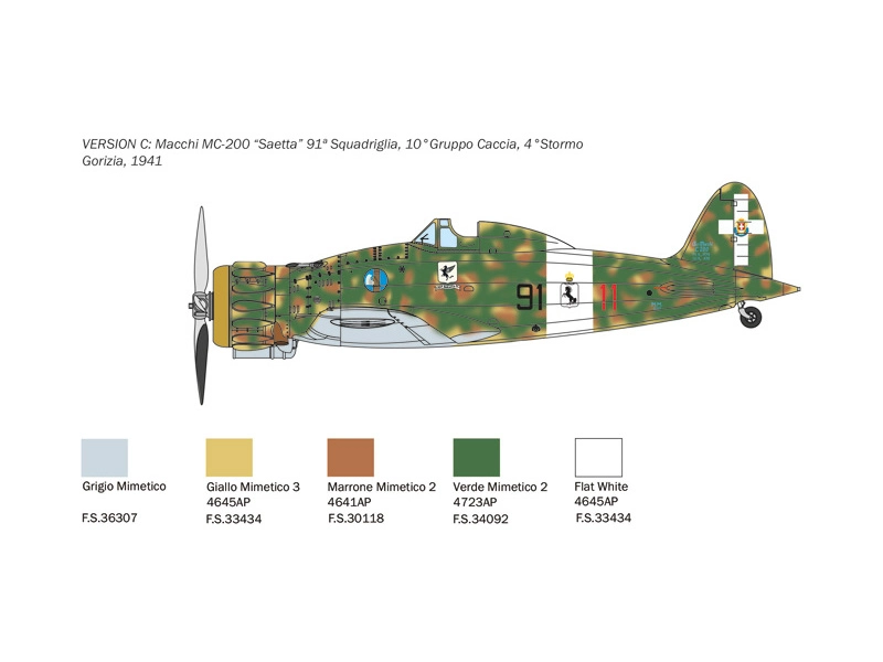 Italeri Macchi Mc.200 1a serie (1:48)
