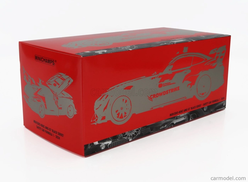 Minichamps Mercedes benz Amg Gt V8 Black Series F1 Safety Car Crowdstrike Season 2024 Bernd Maylander 1:18 Červená Bílá Černá
