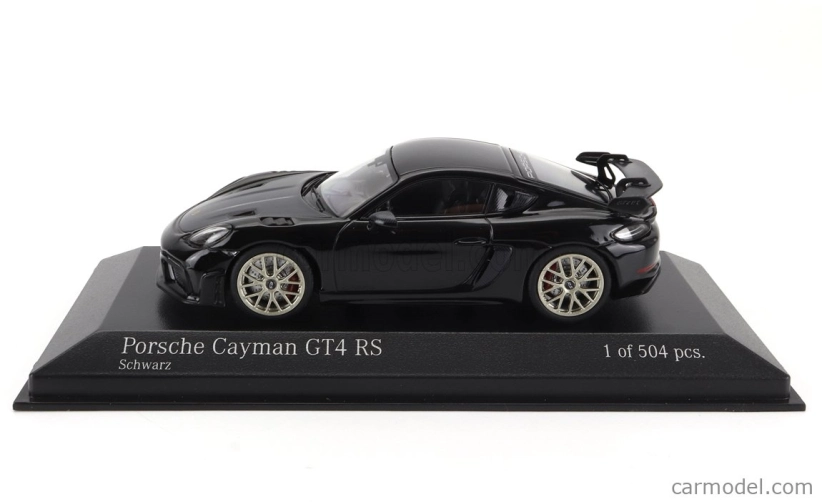 Minichamps Porsche 718 (982) Cayman Gt4 Rs Coupe 2021 - Neodyme Wheels 1:43 Black