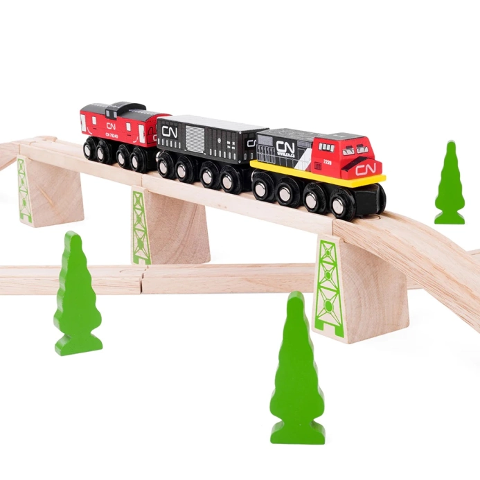 Bigjigs Rail CN nákladný vlak + koľaje