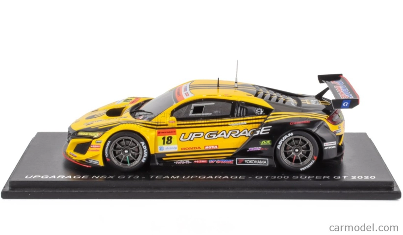 Spark-model Honda Nsx Gt3 Team Upgarage N 188 Gt300 Class Super Gt 2020 Takashi Kobayashi - Kosuke Matsuura 1:43 Žlutá Černá