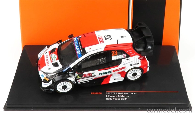 Ixo-models Toyota Yaris Wrc N 33 Rally Ypres 2021 E.evans - S.martin 1:43 Biela červená čierna