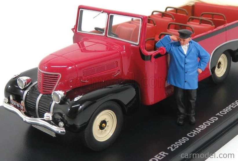 Perfex Rochet-schneider 23000 Chaboud Torpedo Ouvert Bus Open 1937 1:43 červená čierna