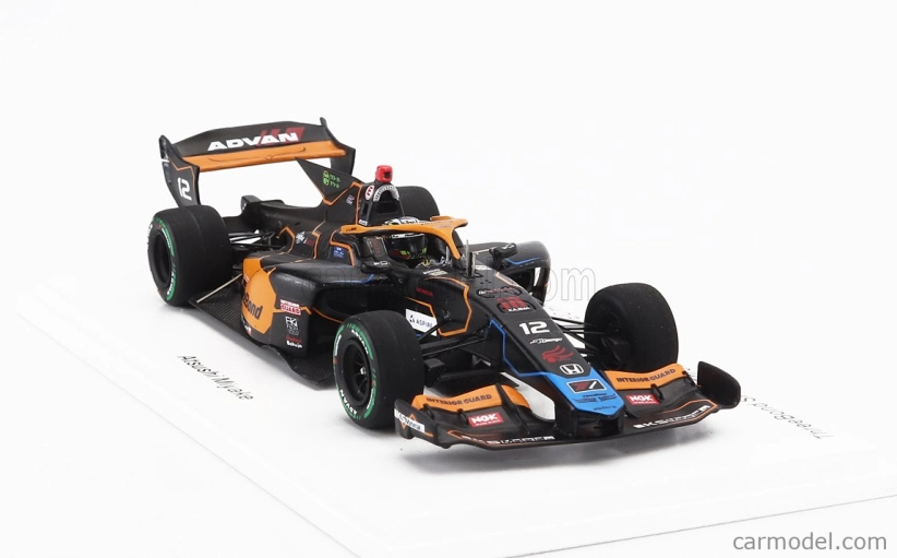 Spark-model Dallara Sf23 Hr-417-e Team Threebond Racing M-tec N 12 Super Formula Season 2024 Atsushi Miyake 1:43 Černá Oranžová