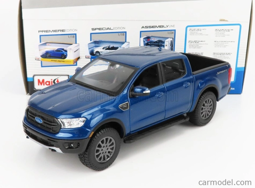 Maisto Ford USA Ranger Fx4 Sport Pick-up Double Cabine 2019 1:27 Blue