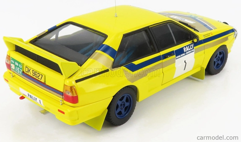 Sun-star Audi Quattro (night Version) N 1 Winner Rally Hong Kong-beijing 1986 Stig Blomqvist - Bruno Berglund 1:18 Žlutá Modrá