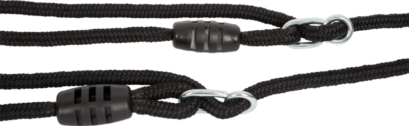 malá nožná hojdačka Trapéz s gymnastickými kruhmi "Black Line"